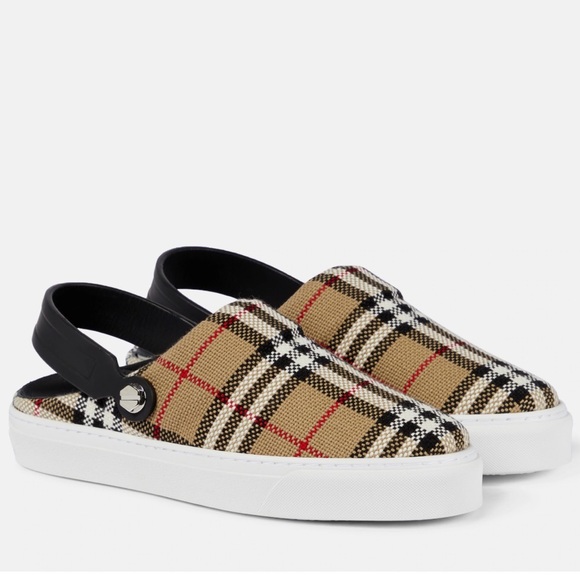 BURBERRYChecked slingback slippers - Picture 4 of 4